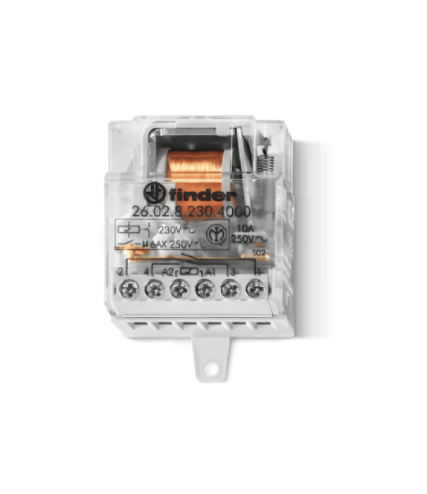 relu00e8 ad impulsi Finder da incasso 10A separazione eccitazione XNO trasparente per automazione comandi elettrici