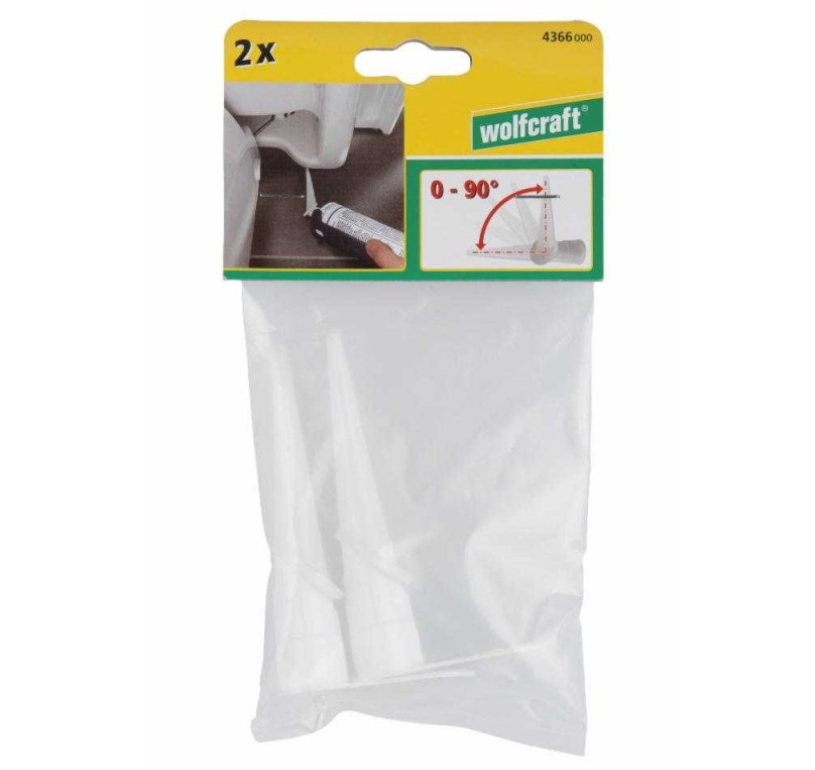 confezione beccucci angolari Wolfcraft 4366000 per cartucce sigillanti accessorio universale