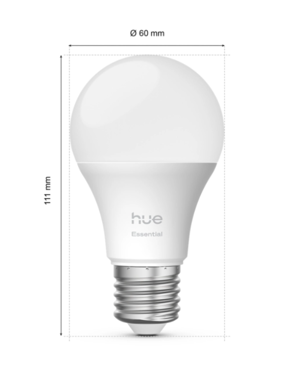 dimensioni lampadina led smart e27 philips hue 60 mm x 111 mm