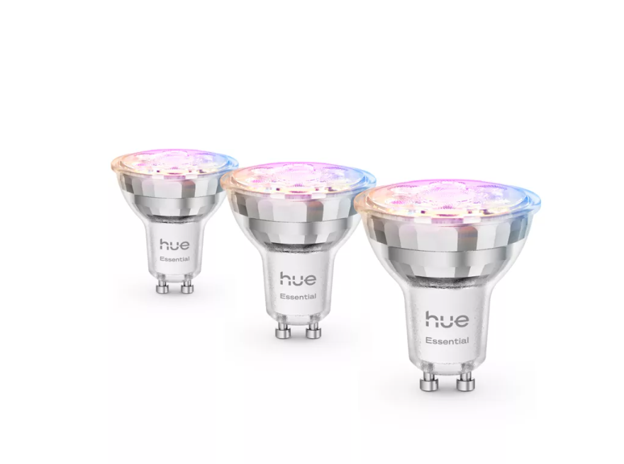 Set di lampadine LED smart GU10 Philips Essential colorate compatibili Bluetooth