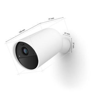 Telecamera di sicurezza 2k bianca per esterni philips 304520100