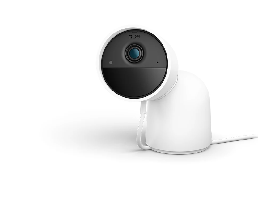 Telecamera videosorveglianza Philips Hue Secure visione frontale design moderno