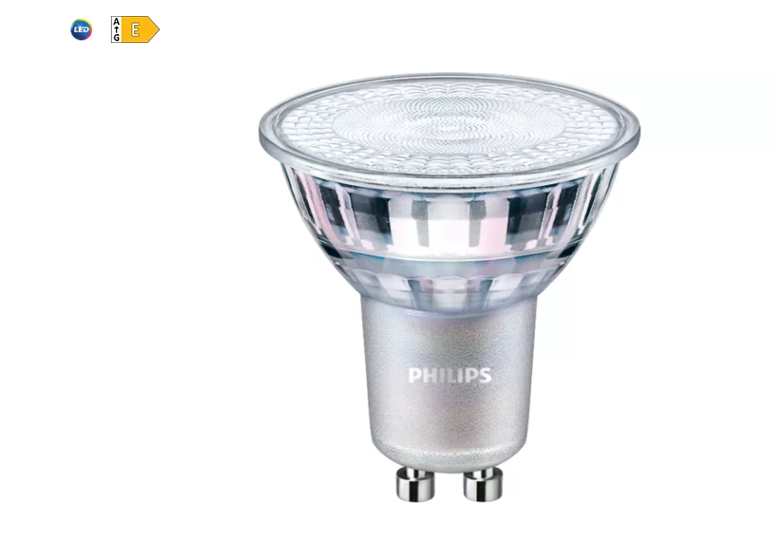 faretto led gu10 philips master value spot dimmerabile 3 7w 4000k cool white alta resa cromatica