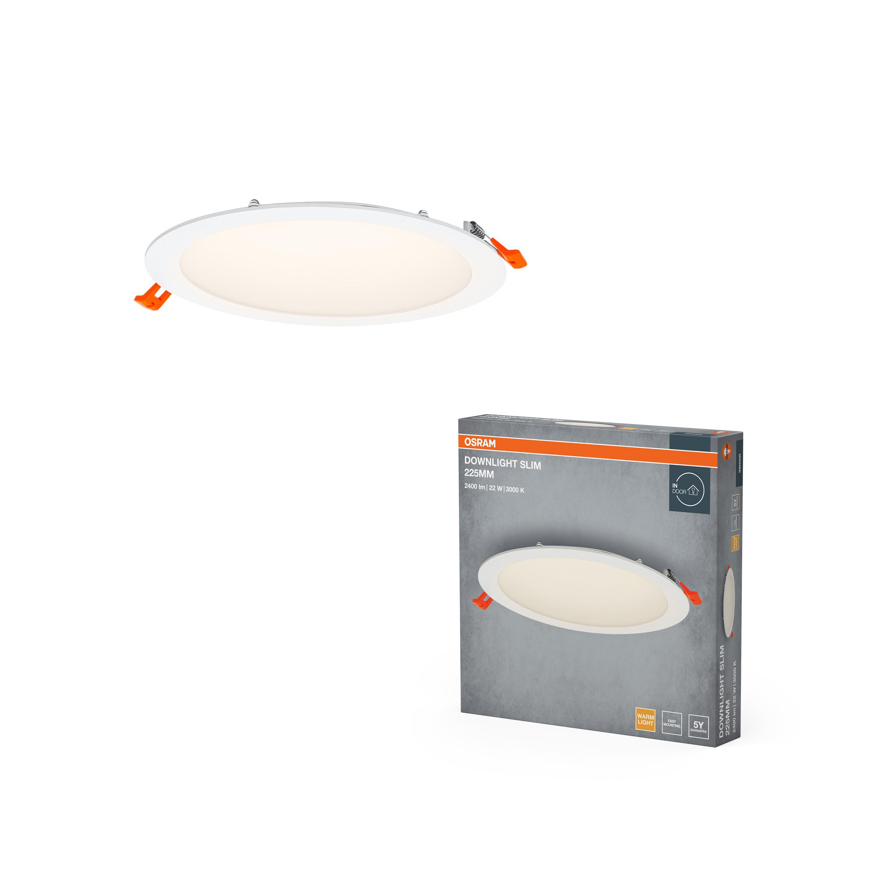 faretto led slim 225mm acceso e confezione originale ledvance