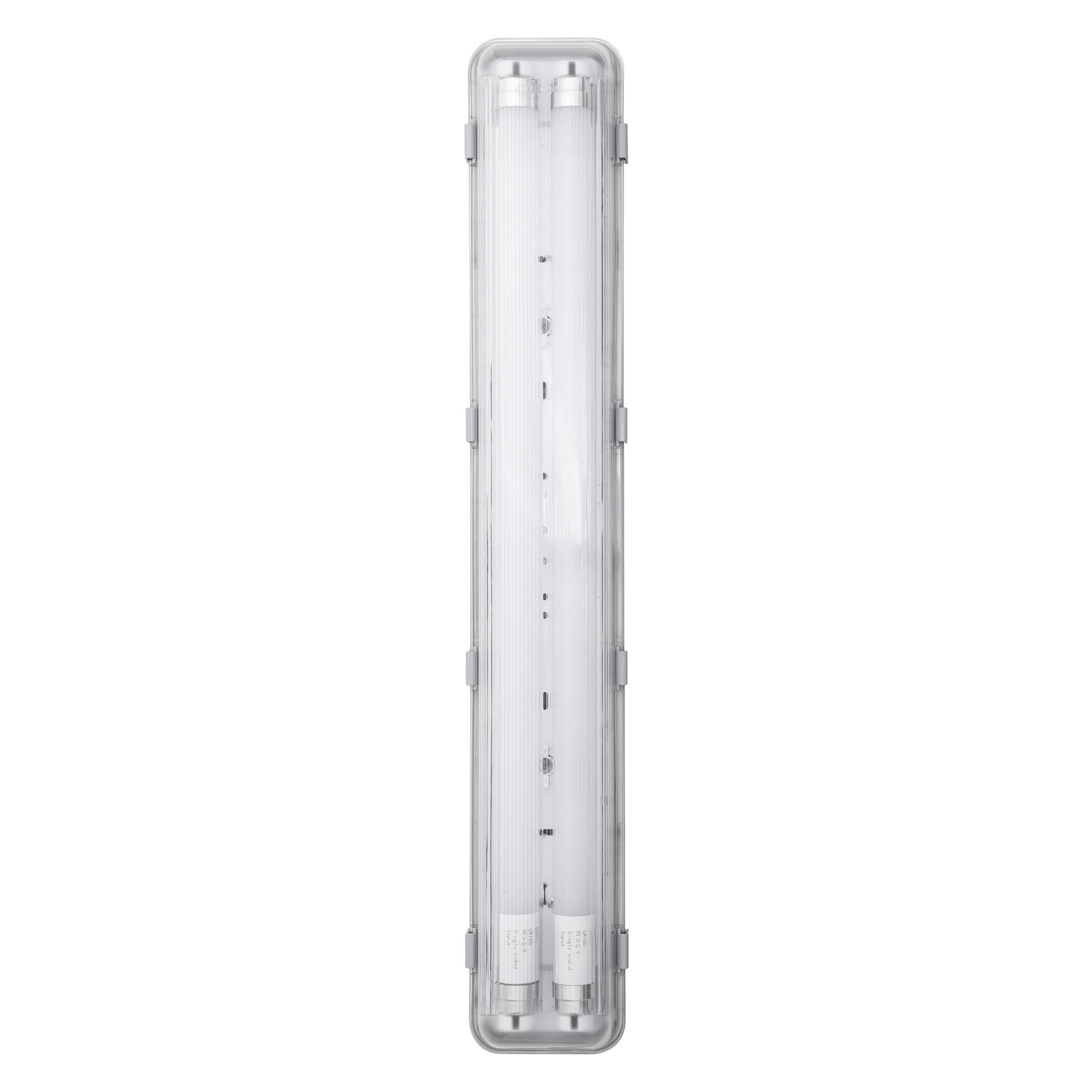 plafoniera led stagna 0.6 metri ledvance confezione originale vista in piedi