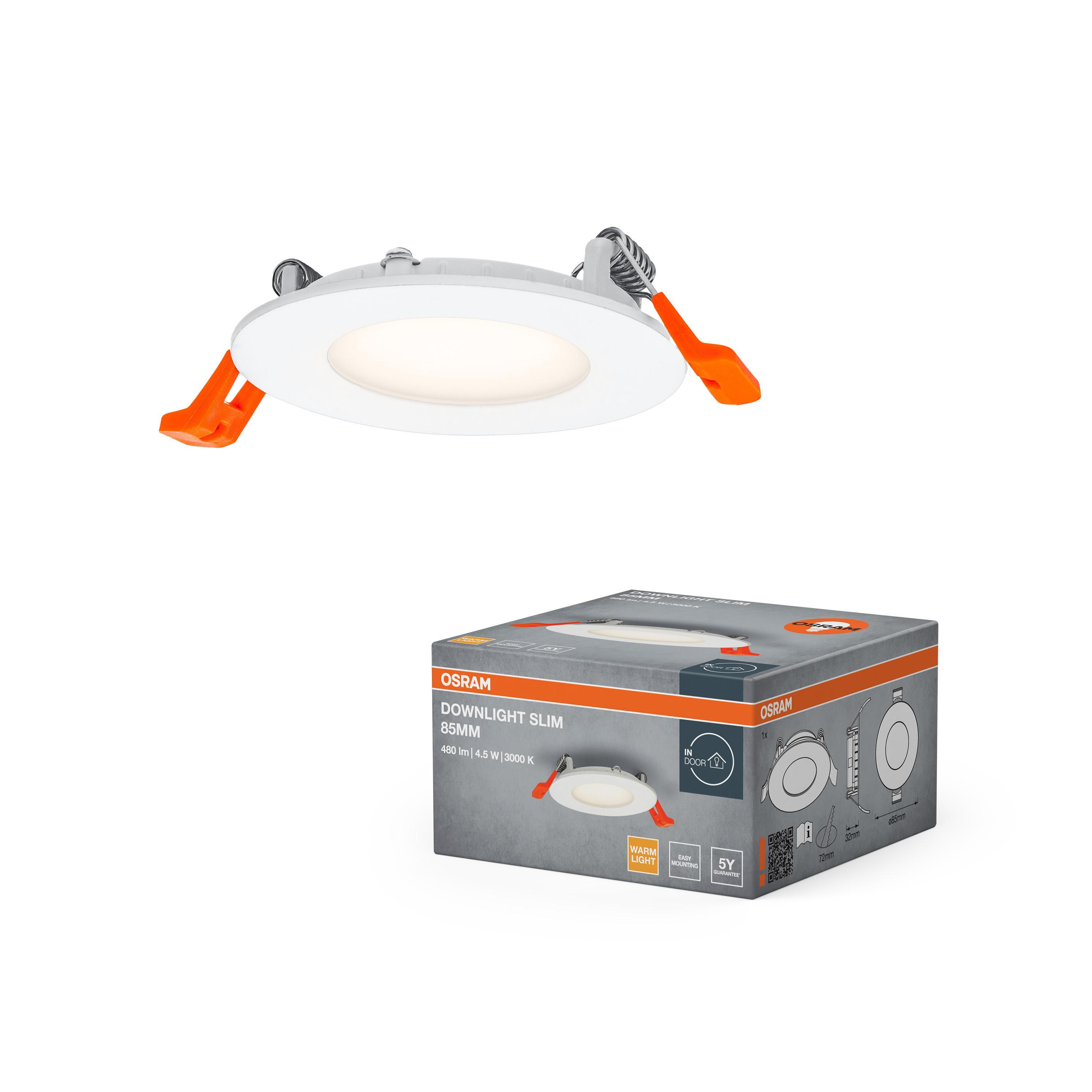 downlight led ledvance 85mm per soffitto bianco warm light