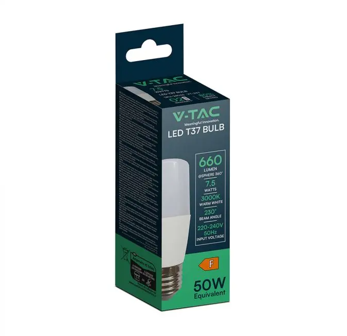 lampadina led accesa effetto luminoso su muro bianco esempio installazione