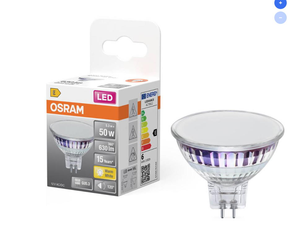 Lampadina LED MR16 GU5.3 50W 630 lumen LEDVANCE con confezione