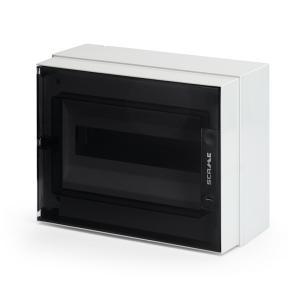 Centralino da parete 12 moduli din con sportello fumé  679.1012