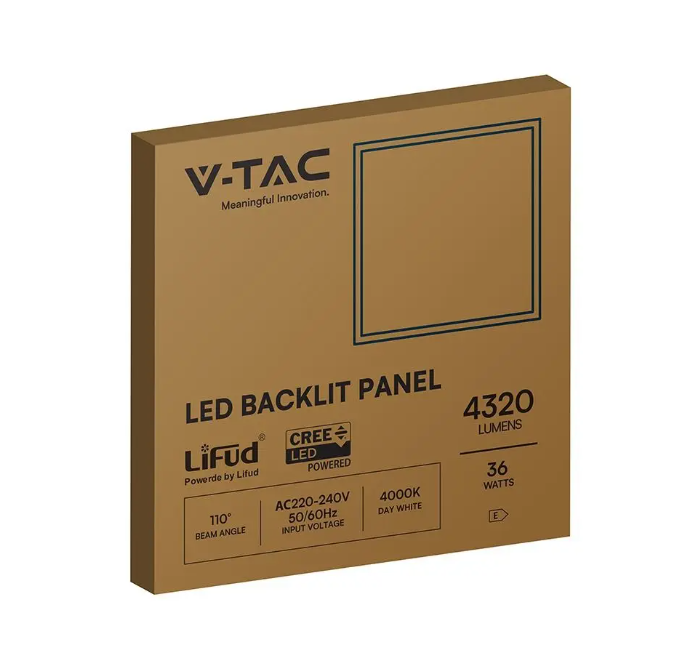 pannello led quadrato bianco V TAC da incasso 60x60cm 36w luce neutra