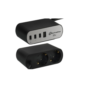 Multipresa da scrivania usb pd 35w 2 schuko 4 usb  62583