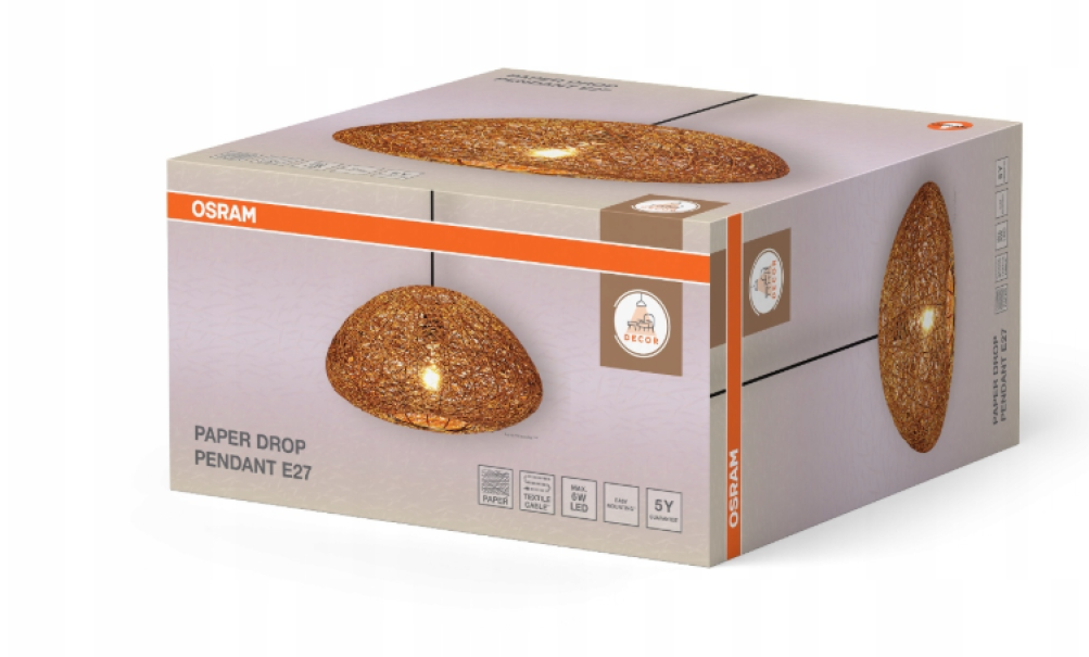 confezione prodotto sospensione decorativa e27 ledvance paper drop