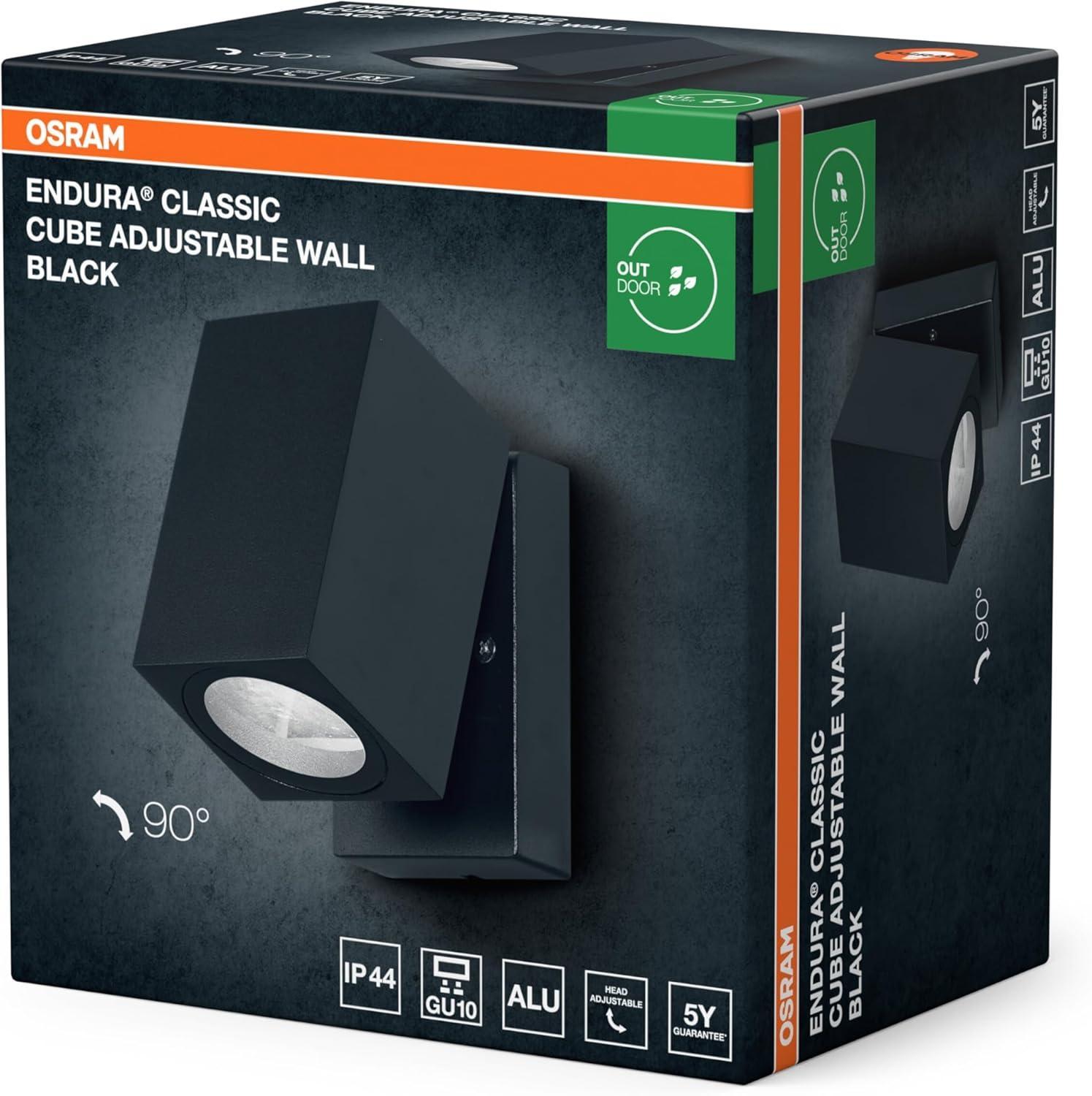 confezione applique da esterno cubo orientabile nera ip44 attacco gu10