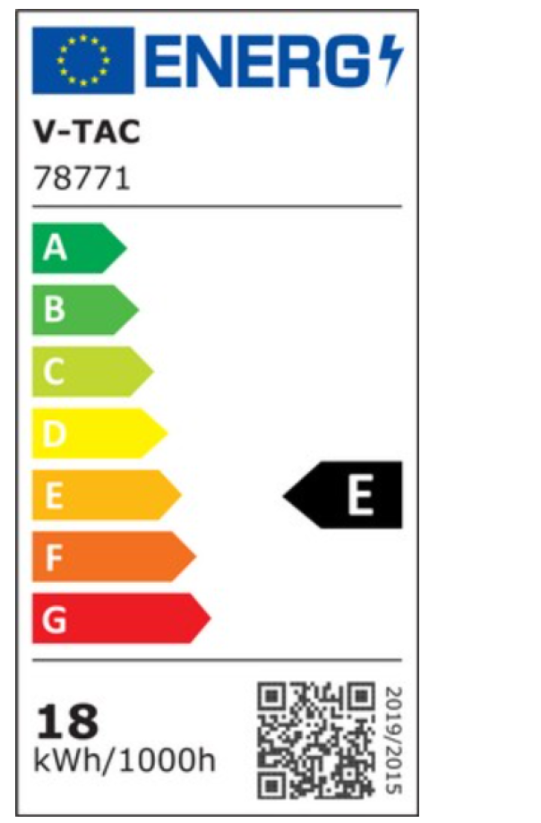 vista laterale pannello led tondo superficie 18w vtac bianco