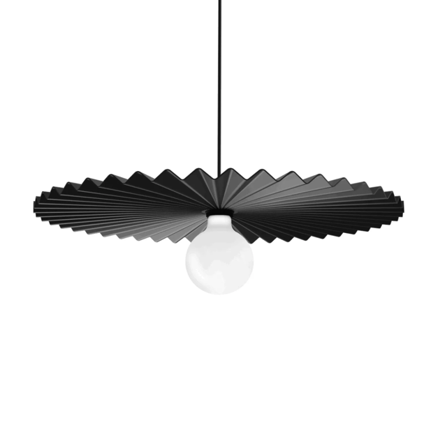 lampada a sospensione in alluminio nero diametro 50 cm design moderno per ambienti interni