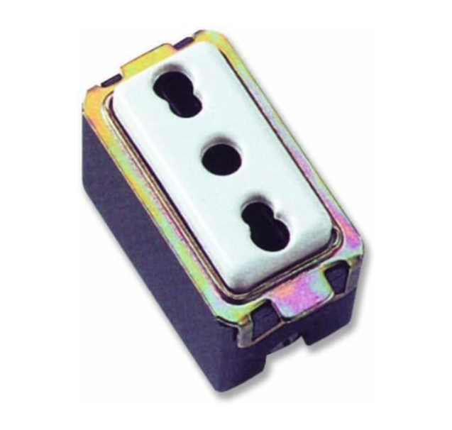 electraline frutto presa bivalente 16a 230v electraline  71072 - foto 1