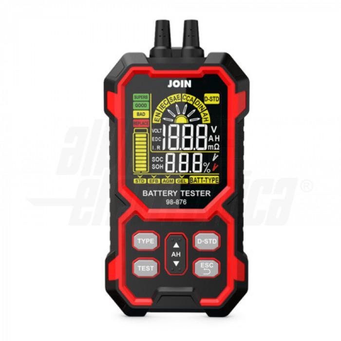 tester digitale per batterie piombo 12V 24V alpha elettronica display lcd multistandard