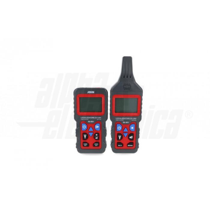 localizzatore di cavi digitale Alpha Elettronica 98-981 trasmettitore e ricevitore vista frontale