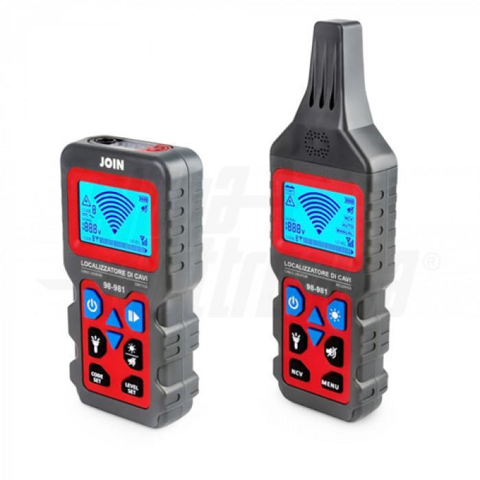 set localizzatore cavi Alpha Elettronica 98-981 display acceso e comandi multifunzione