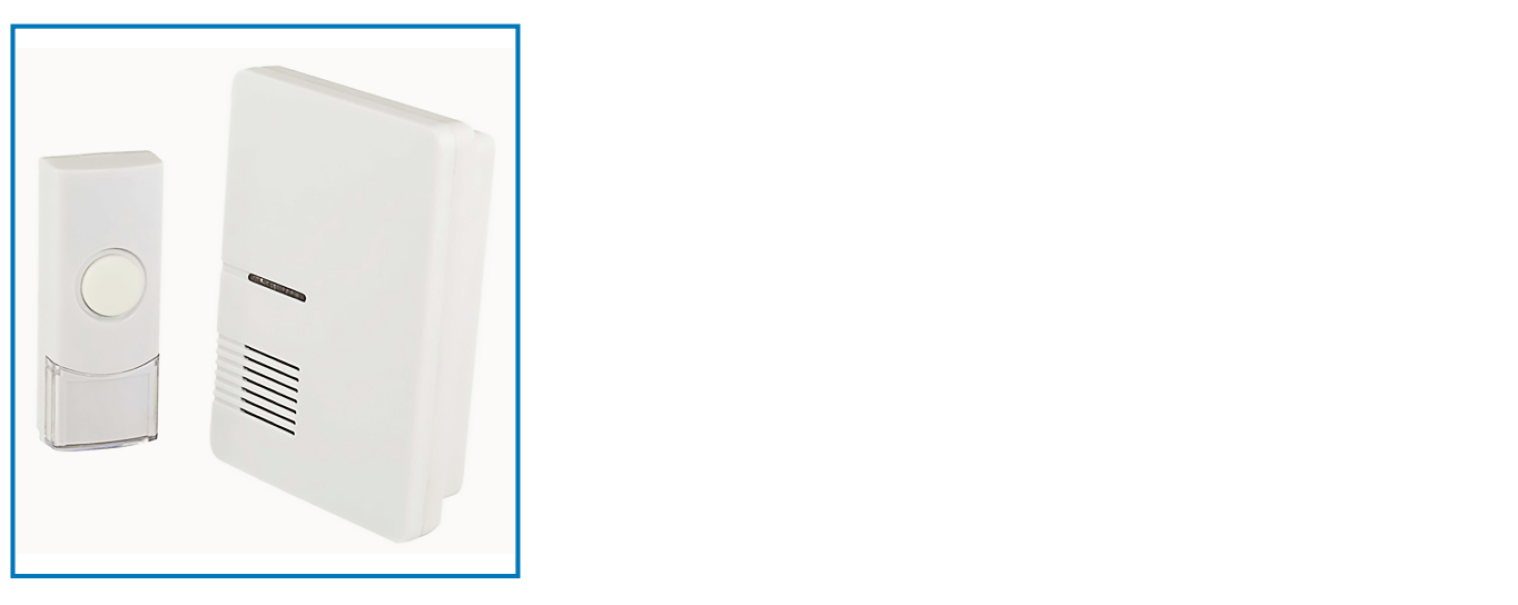 campanello wireless bianco senza fili eletraline per casa o ufficio con portata 300 metri