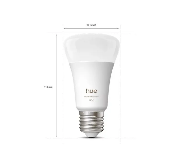 Dettaglio bridge Philips Hue e lampadine LED E27 colorate per illuminazione smart