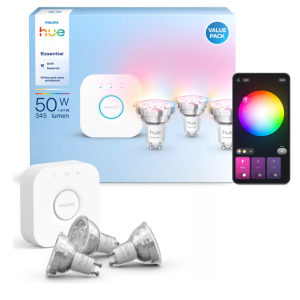 Kit bridge pro + 3 lampade gu10  wca white & color ambiance