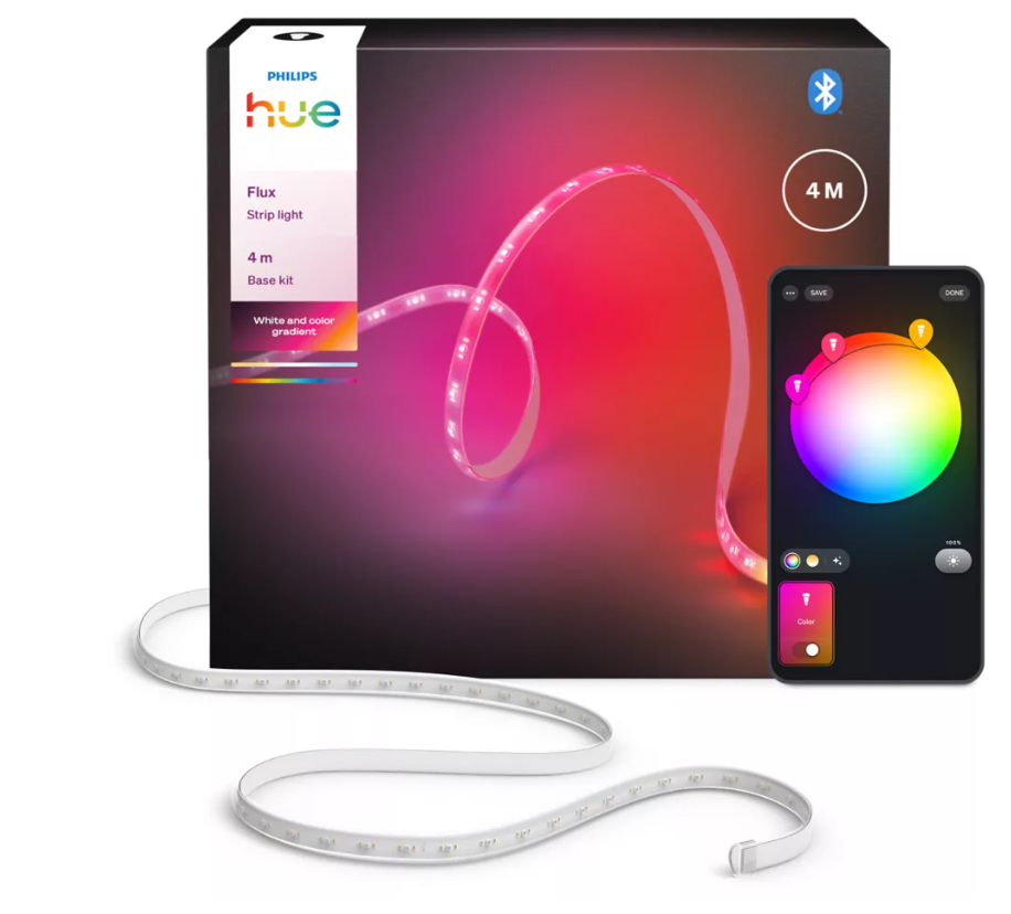 Striscia LED Philips Hue Flux Smart 4 Metri RGBWWIC White and Color Ambiance - 308791100 01