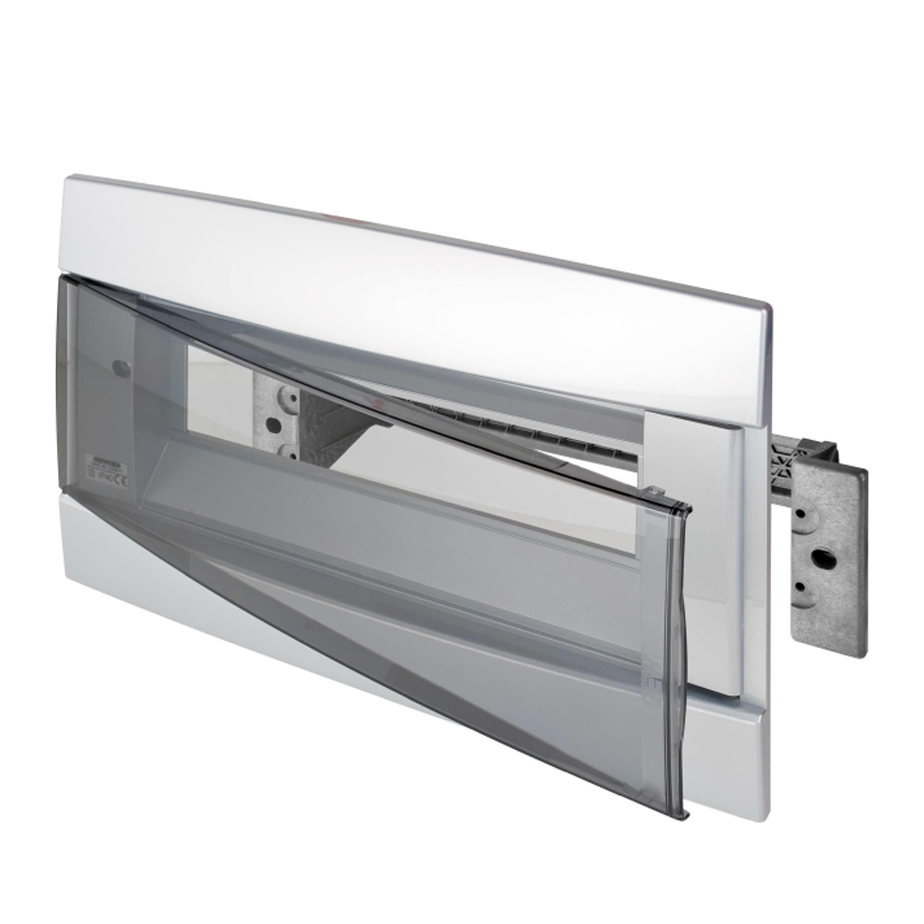 Centralino Frontale Gewiss Chorus Inclinato 8 Moduli da Incasso Bianco Latte - GW41225TB 01