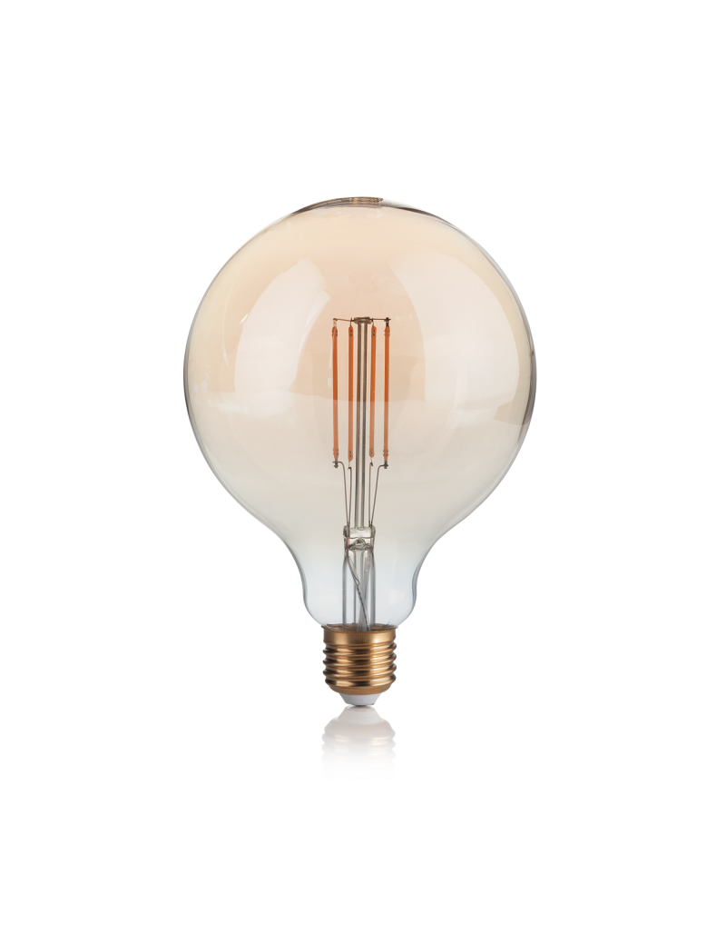 lampadina led globo d125 e27 ambrata dimmerabile ideal lux