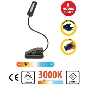 Luce da lettura ricaricabile compatta multipack  ir236