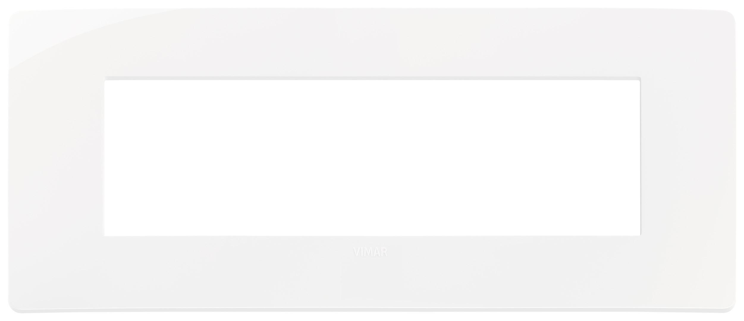 Placca Vimar Plana Up 7 moduli bianco per impianti civili design moderno