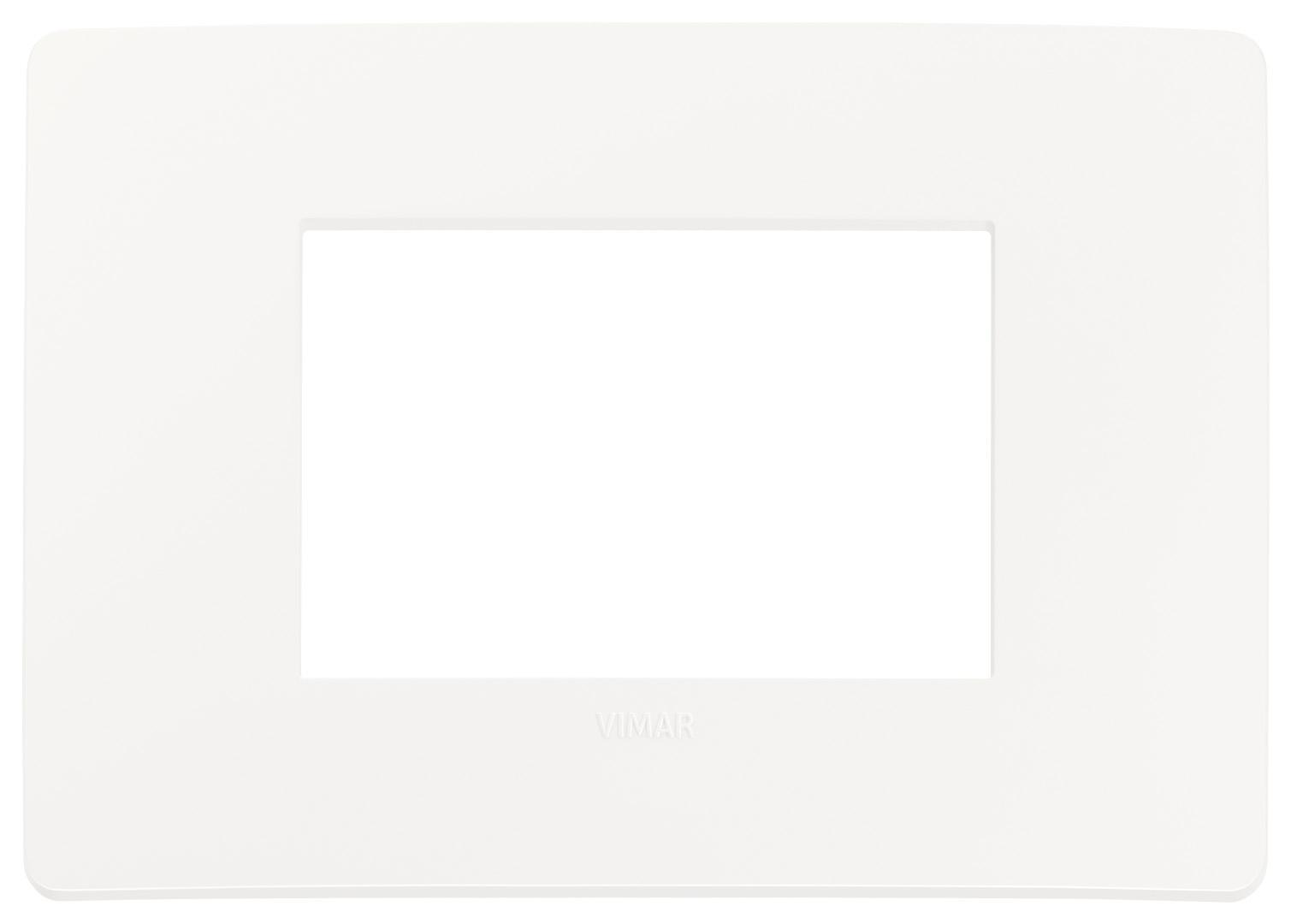 placca elettrica 3 moduli bianco opaco vimar plana up per impianti civili moderni