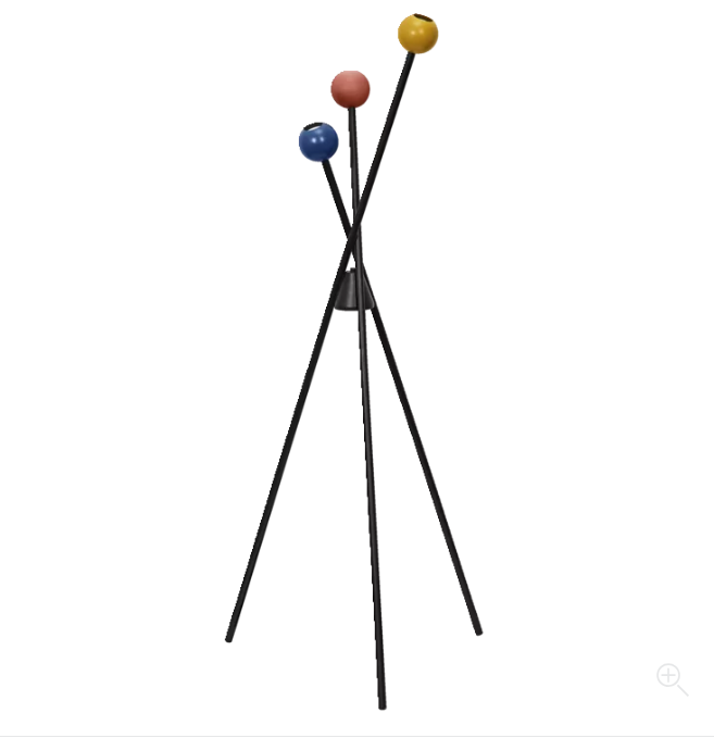 Lampada da terra decorativa multicolore Ledvance Bubble Floor 3XE27 in metallo con sfere colorate per soggiorno moderno