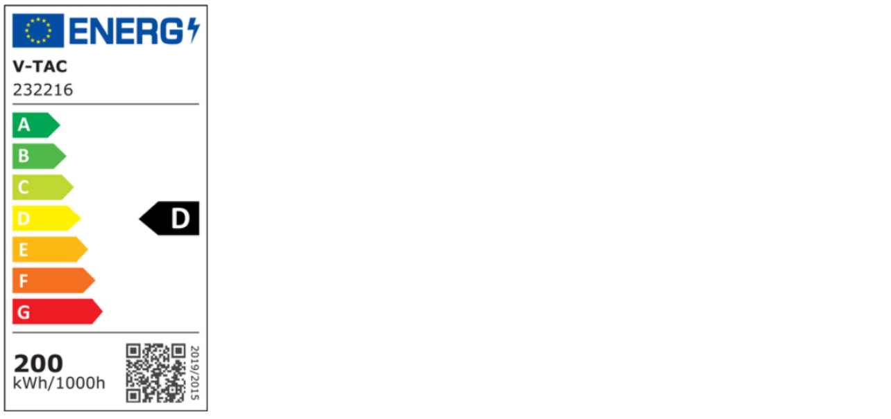 Proiettore LED V-TAC 200W nero luce fredda 6500K per esterni