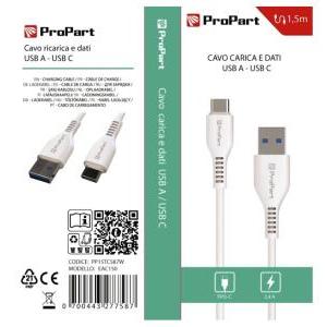Cavo usb a usb c 2,4a 1,5 metri  pp15tc587w
