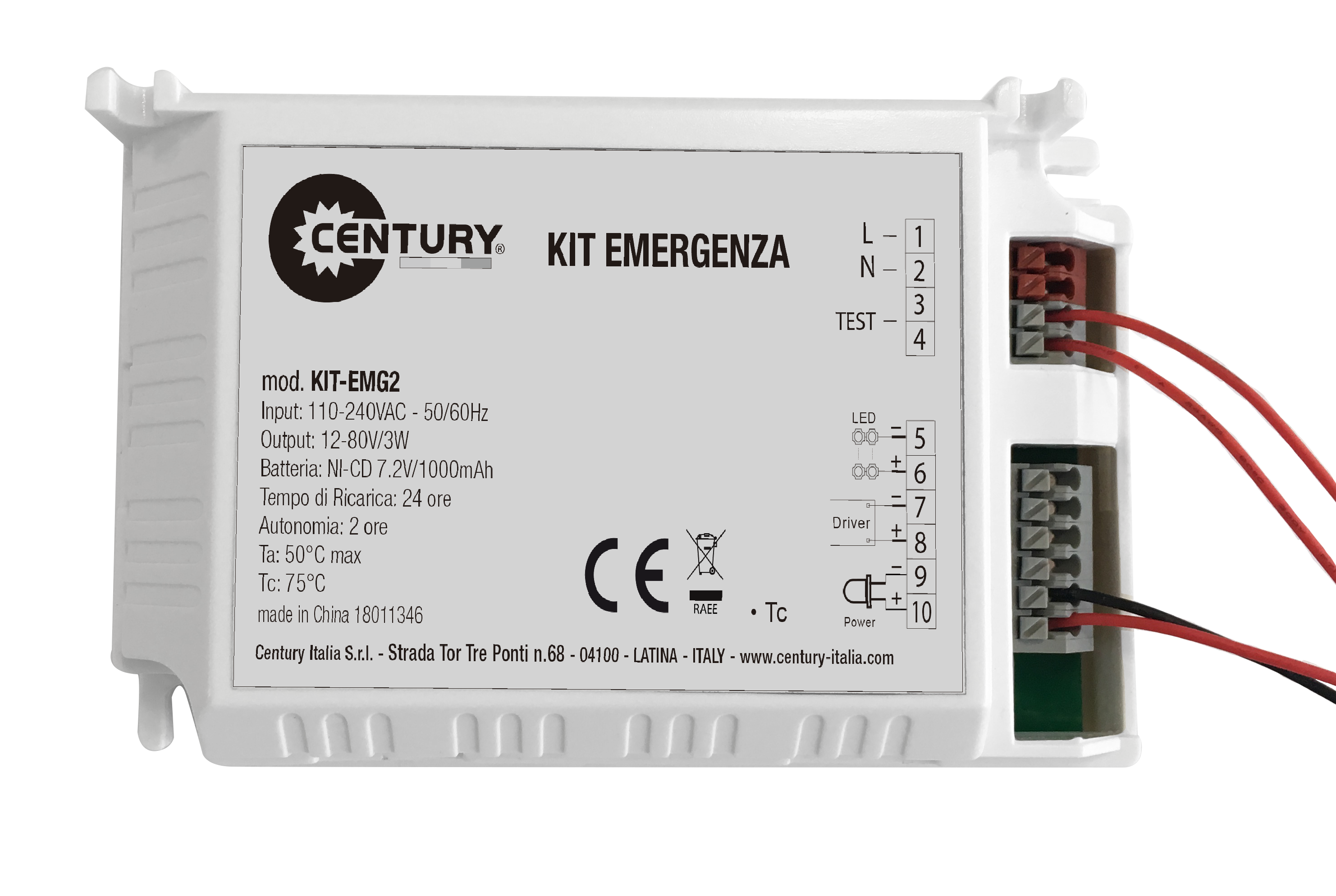 Kit di emergenza Century per apparecchi LED - KIT-EMG2 01