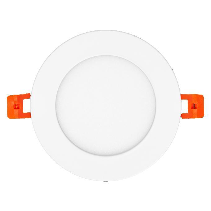 vista frontale downlight led slim rotondo bianco 120 mm
