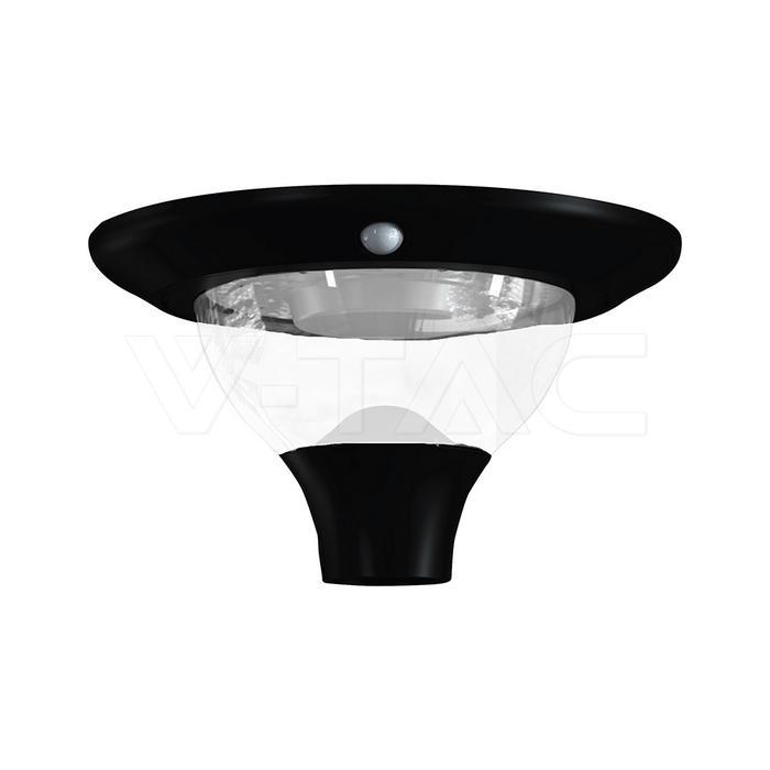 lampione solare led da palo v-tac per illuminazione esterna giardino con sensore movimento e led alta efficienza