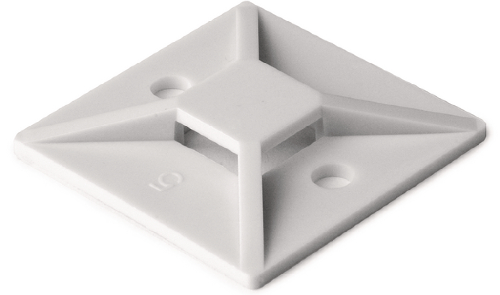 basetta adesiva e a vite per fissaggio cavi 19x19 mm nero HellermannTyton