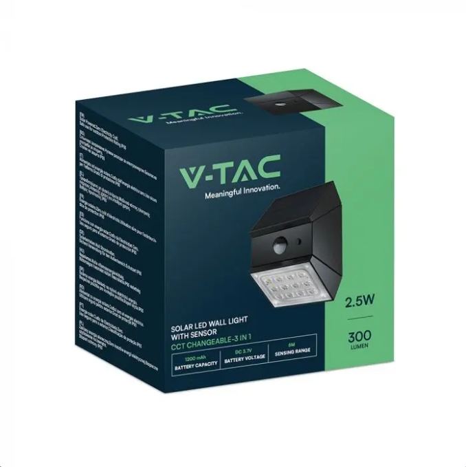 Lampadina LED Solare 2.5W Esterno da Parete Multi-Tono 300lm - 24096 04