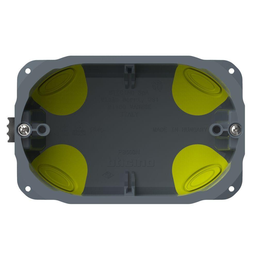 scatola da incasso per cartongesso 3 moduli bticino pb503nn 110x71x52mm