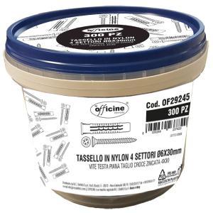 Tasselli nylon 6x30 con viti gli elettrici of29245