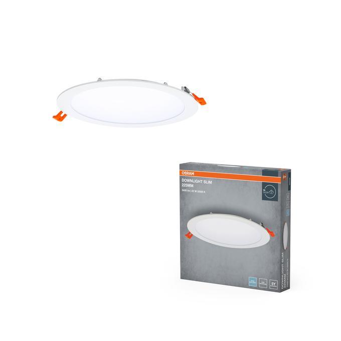 lampada downlight led slim 225 mm LEDVANCE confezione e prodotto per montaggio interno