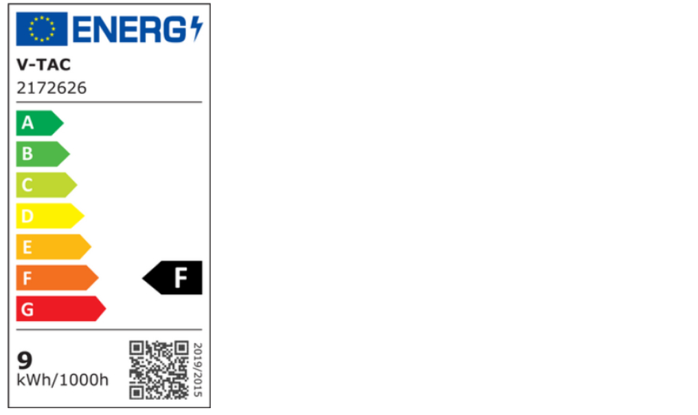 Lampadina LED goccia 8.5W E27 luce fredda V-TAC vista frontale