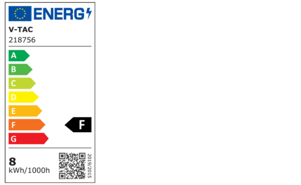 lampadina spot led GU10 7.5W V-TAC luce calda attacco GU10 vista frontale