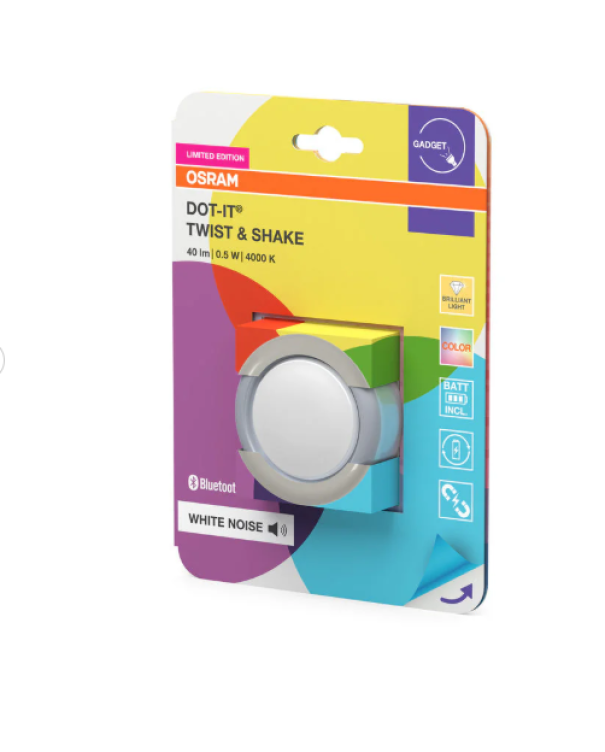 lampada led smart portatile ledvance dot-it twist shake rgb bluetooth multicolore in confezione