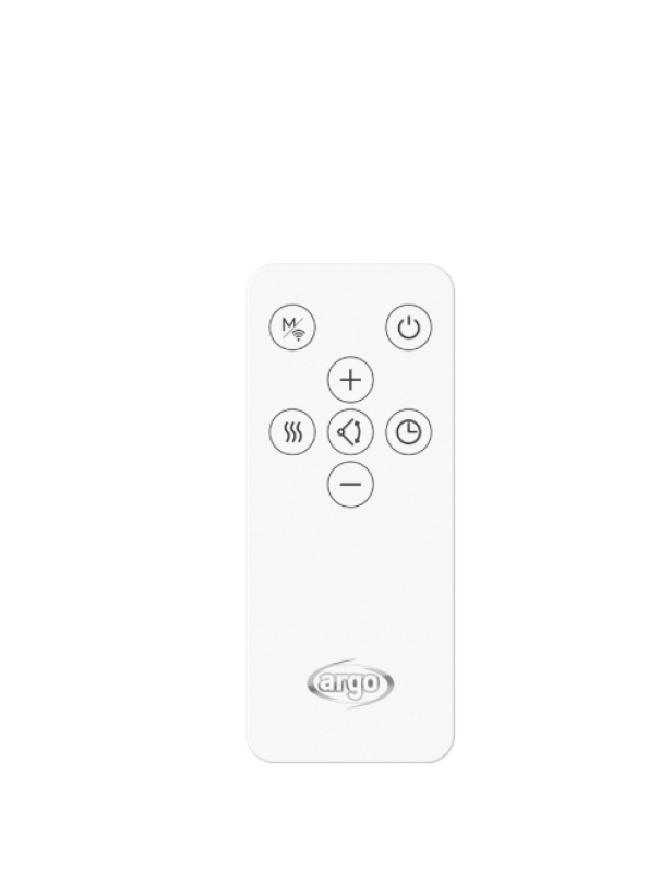Telecomando bianco per controllo termoventilatore ceramico smart WiFi da parete