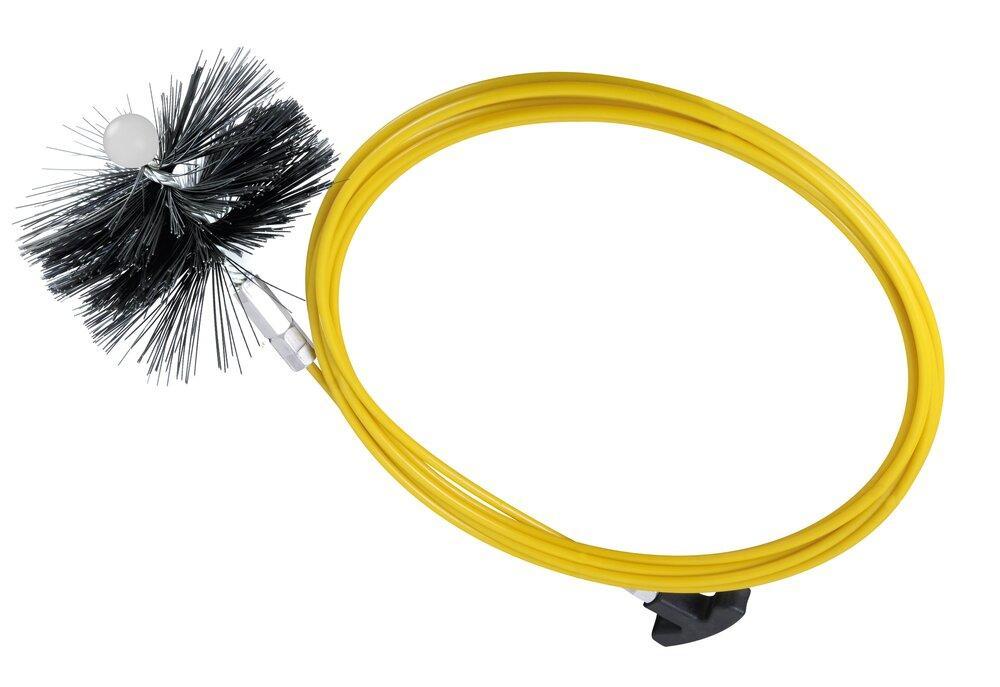 spazzola pulizia camino e stufe a legna valex con sonda flessibile