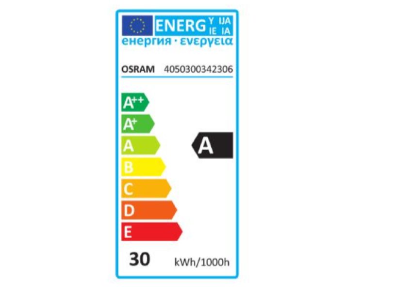 etichetta energetica classe a lampada osram 26w gx24q3 ledvance
