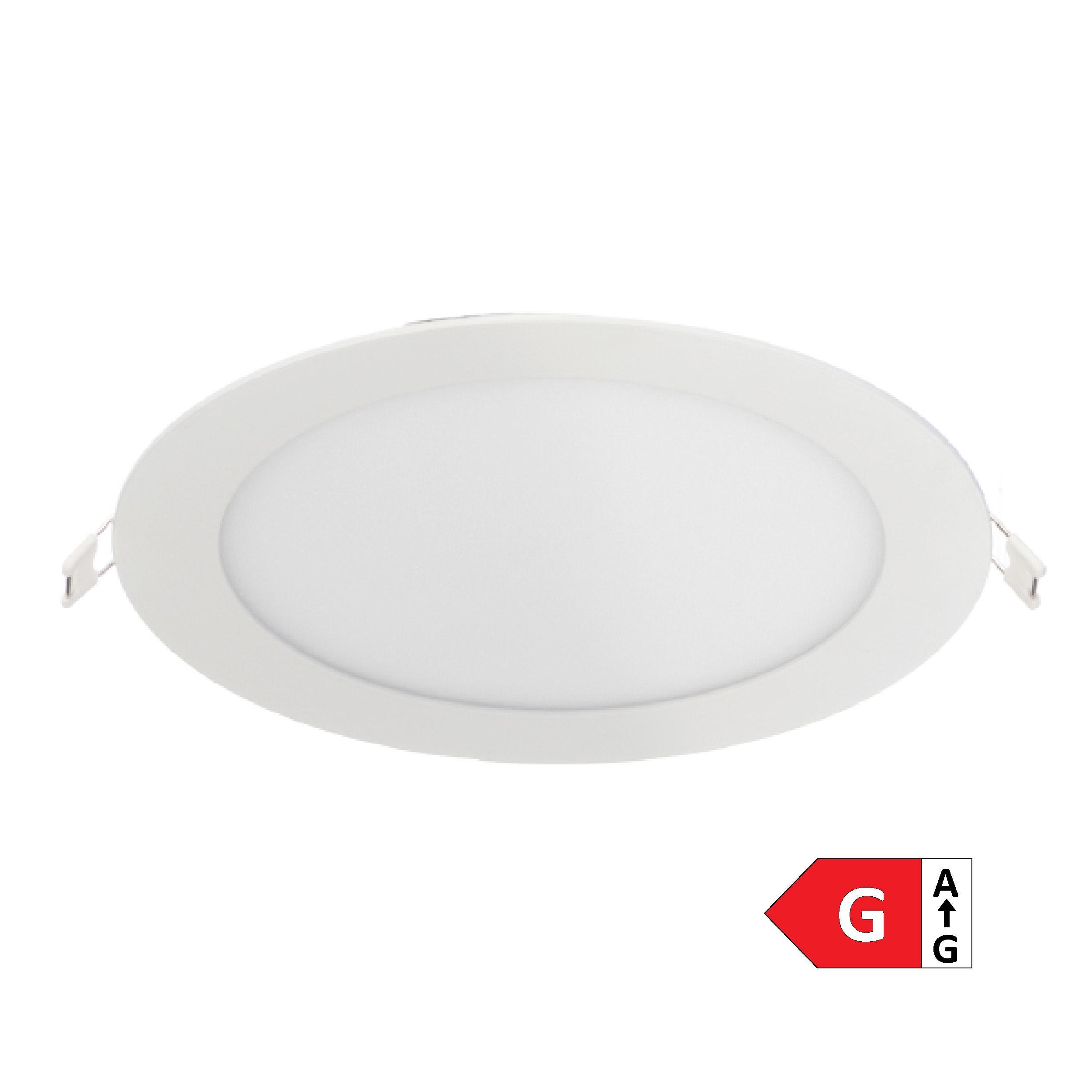 faretto led ultraslim da incasso rotondo 9w selettore temperatura colore vista frontale